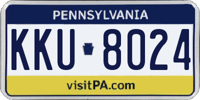 PA license plate KKU8024