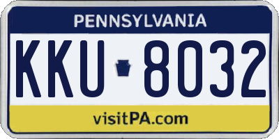 PA license plate KKU8032