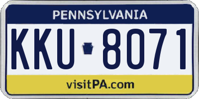 PA license plate KKU8071