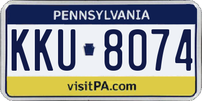 PA license plate KKU8074