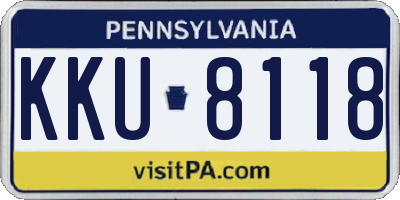 PA license plate KKU8118