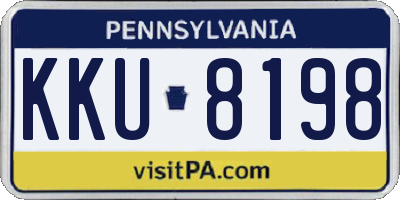 PA license plate KKU8198