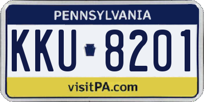 PA license plate KKU8201
