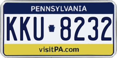 PA license plate KKU8232