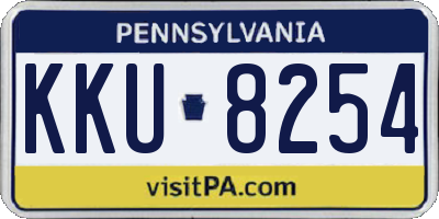 PA license plate KKU8254