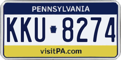 PA license plate KKU8274