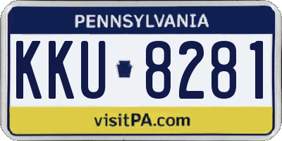 PA license plate KKU8281