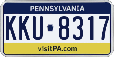 PA license plate KKU8317