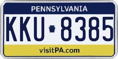PA license plate KKU8385