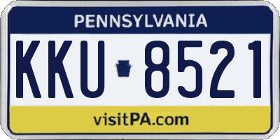 PA license plate KKU8521