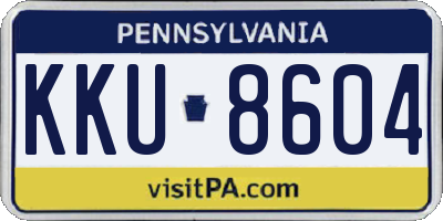 PA license plate KKU8604