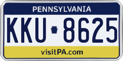 PA license plate KKU8625