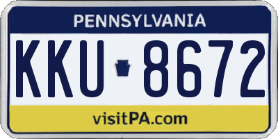 PA license plate KKU8672