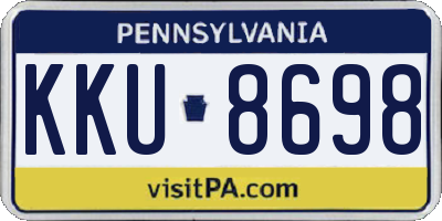 PA license plate KKU8698