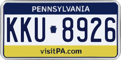 PA license plate KKU8926
