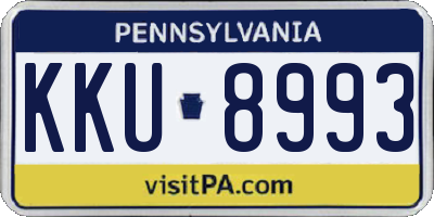 PA license plate KKU8993