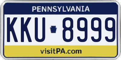PA license plate KKU8999
