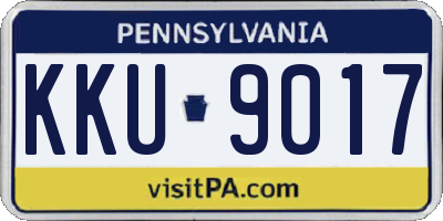 PA license plate KKU9017