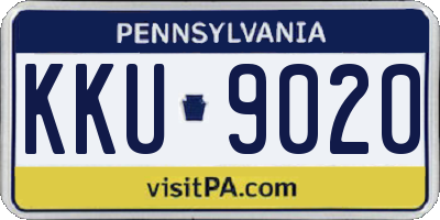 PA license plate KKU9020