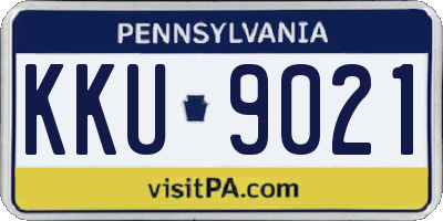 PA license plate KKU9021