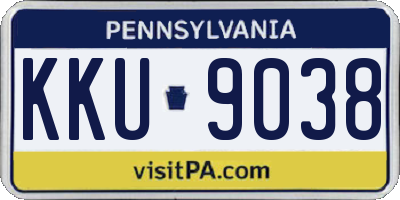 PA license plate KKU9038
