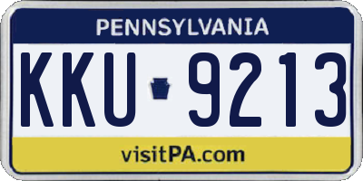 PA license plate KKU9213