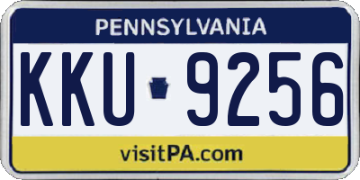 PA license plate KKU9256