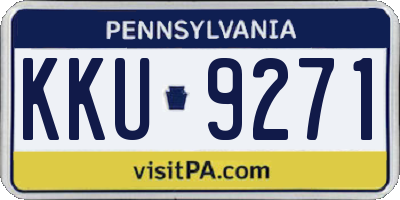 PA license plate KKU9271