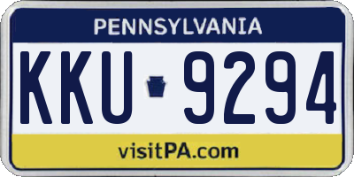 PA license plate KKU9294