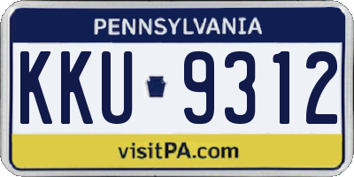 PA license plate KKU9312