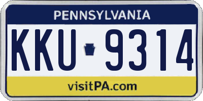 PA license plate KKU9314