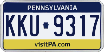 PA license plate KKU9317
