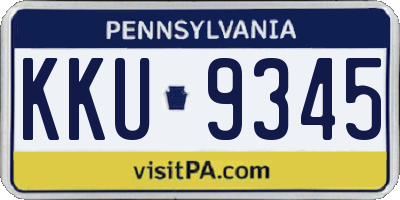 PA license plate KKU9345