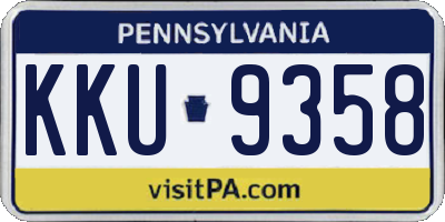 PA license plate KKU9358