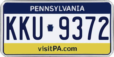 PA license plate KKU9372