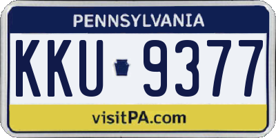 PA license plate KKU9377