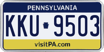 PA license plate KKU9503