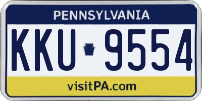 PA license plate KKU9554