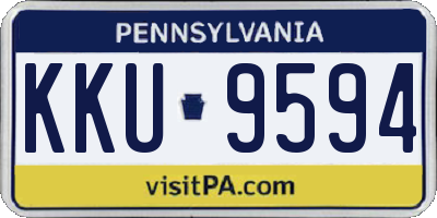 PA license plate KKU9594