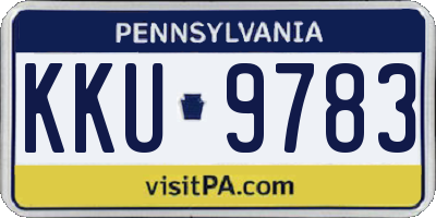 PA license plate KKU9783