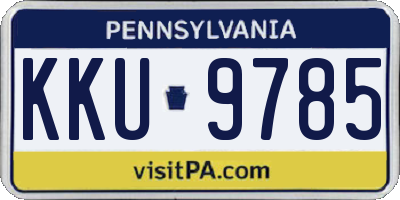 PA license plate KKU9785