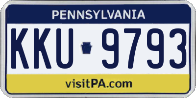 PA license plate KKU9793