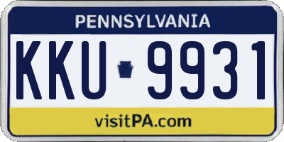PA license plate KKU9931