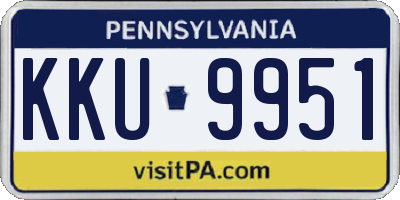 PA license plate KKU9951