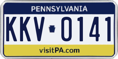 PA license plate KKV0141