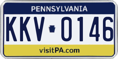 PA license plate KKV0146