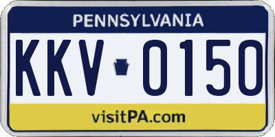 PA license plate KKV0150