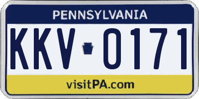 PA license plate KKV0171
