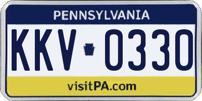 PA license plate KKV0330