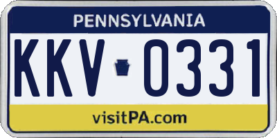 PA license plate KKV0331